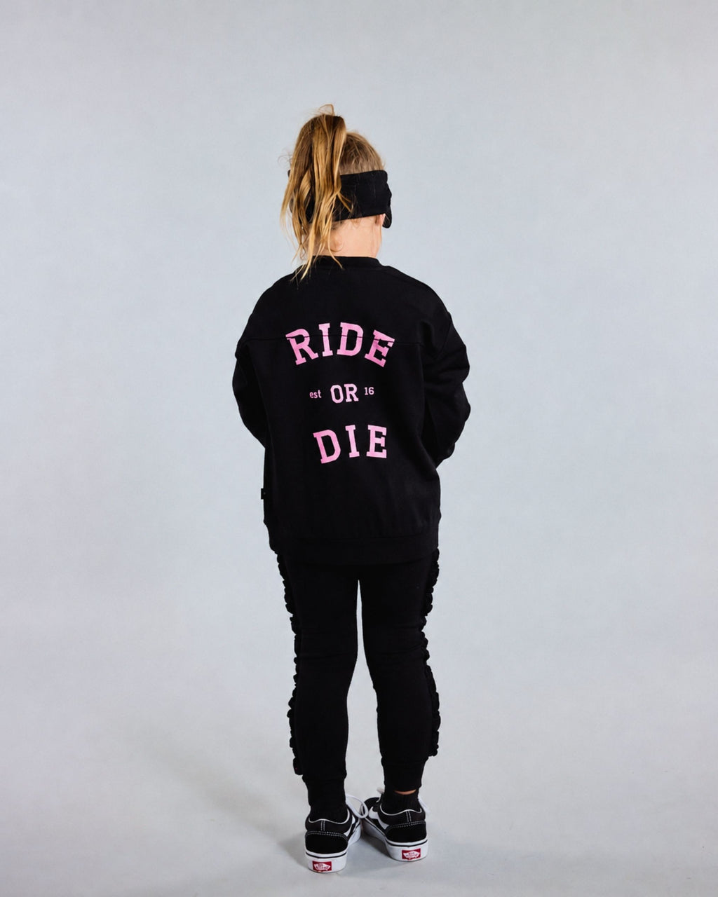 RIDE OR DIE Sweatshirt - 100% Merino Wool - Pink