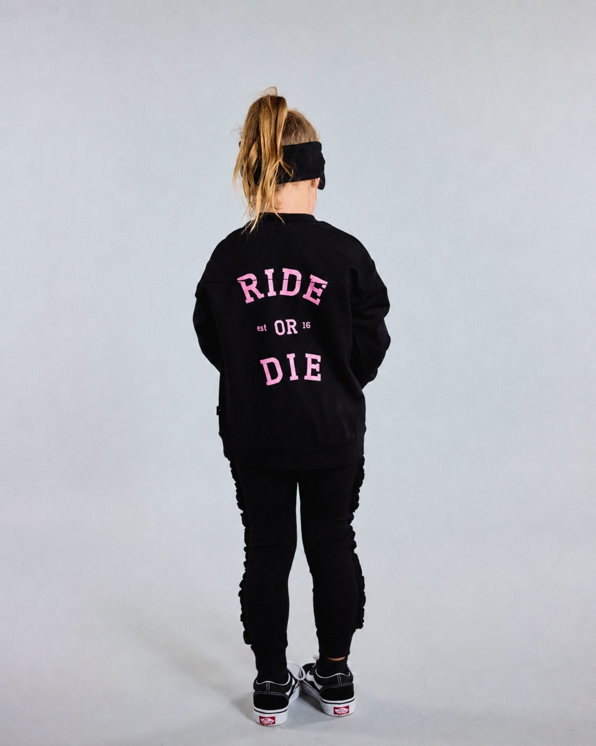 RIDE OR DIE Sweatshirt - 100% Merino Wool - Pink