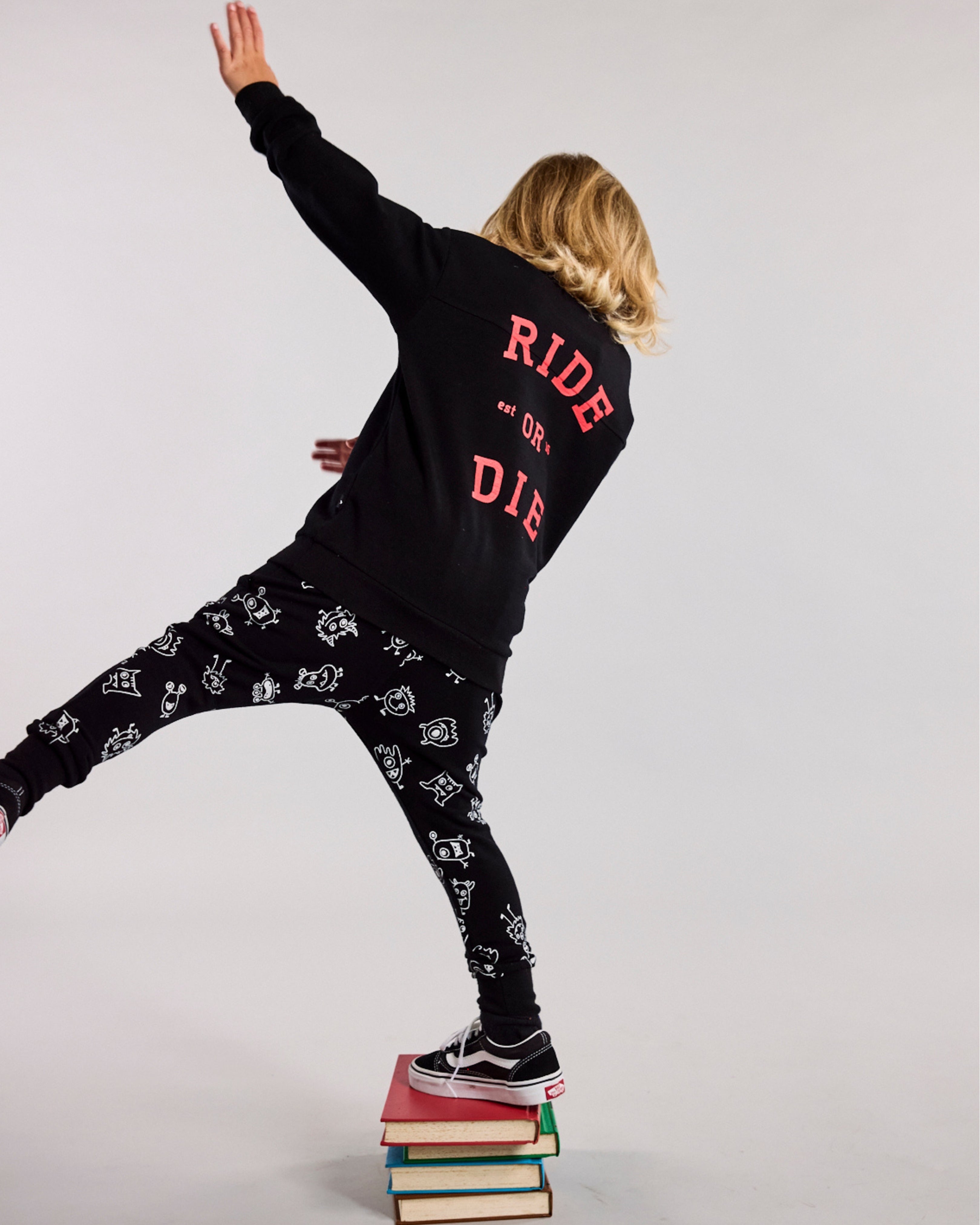 RIDE OR DIE Sweatshirt - 100% Merino Wool - Red