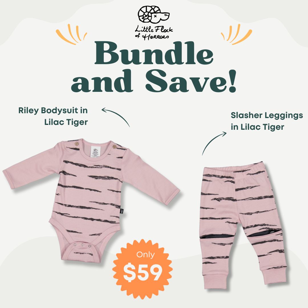 Lilac Tiger Riley Bodysuit + Slasher Leggings Bundle