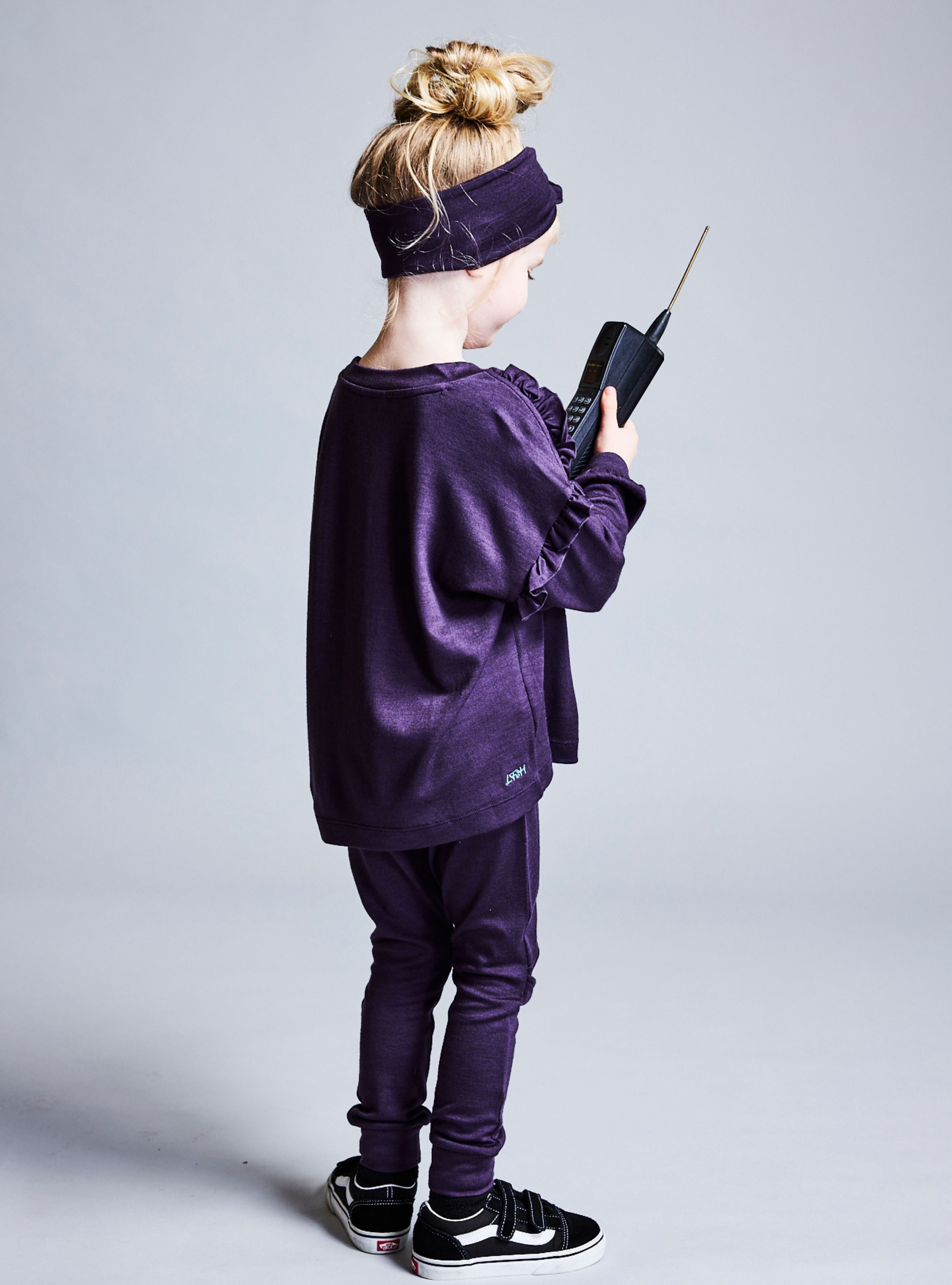 EDEN FRILL TOP - Violet Smoke