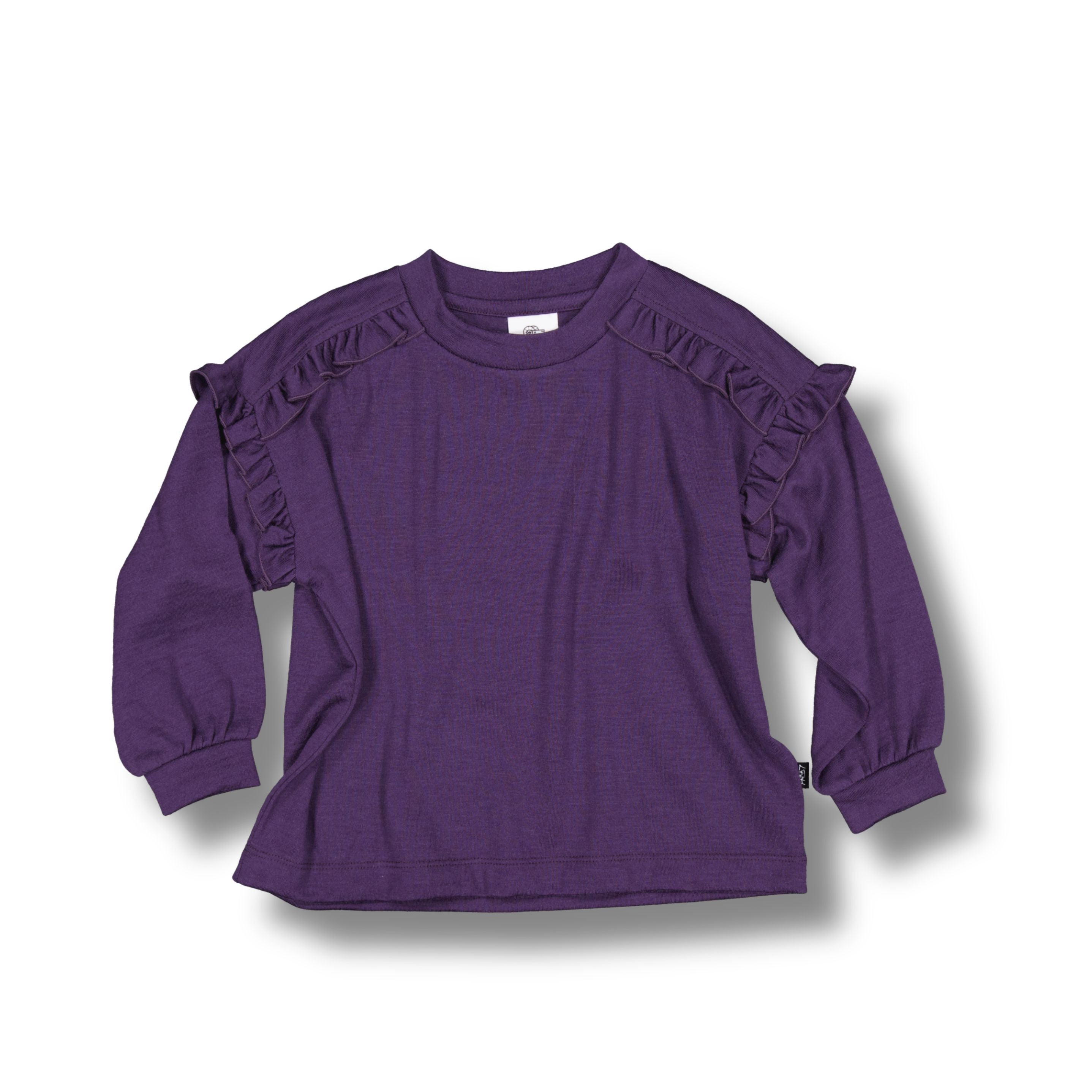 EDEN FRILL TOP - Violet Smoke
