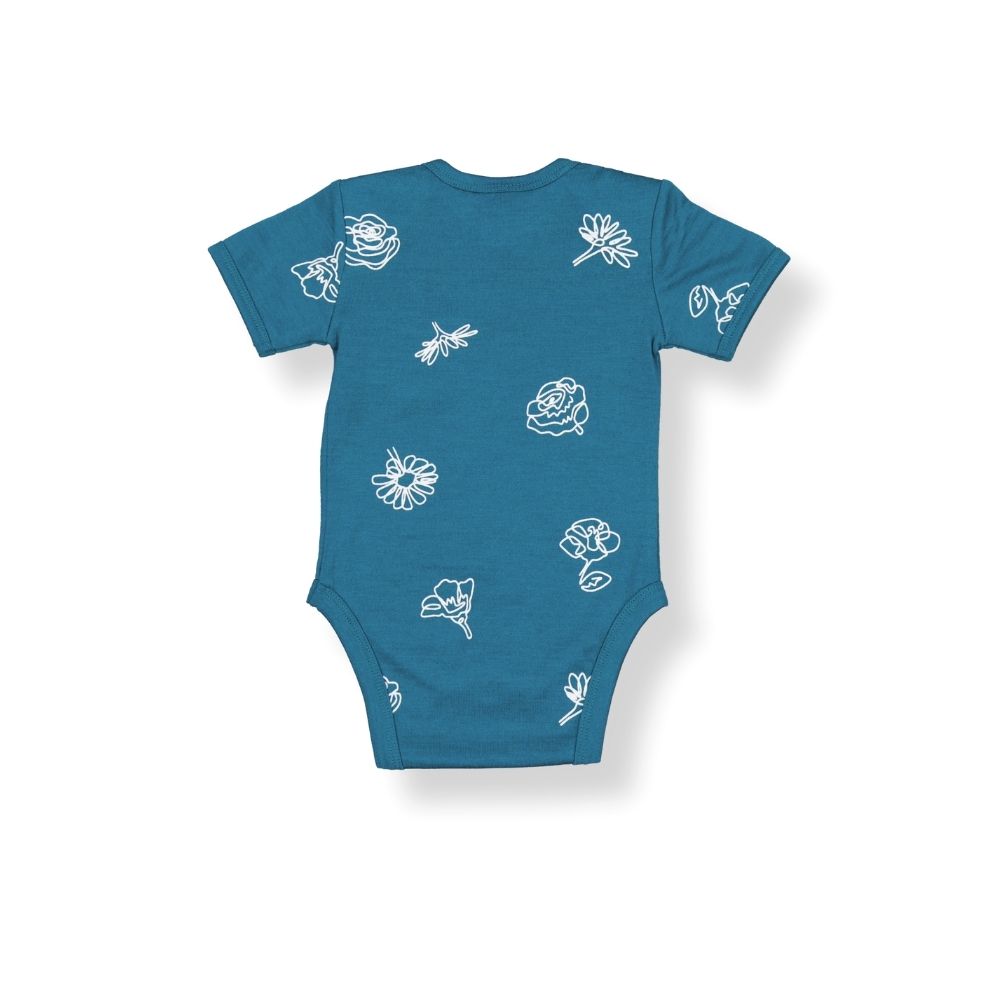 Ezra Bodysuit · Jade Wildflower · 3-6 months & 6-12 months