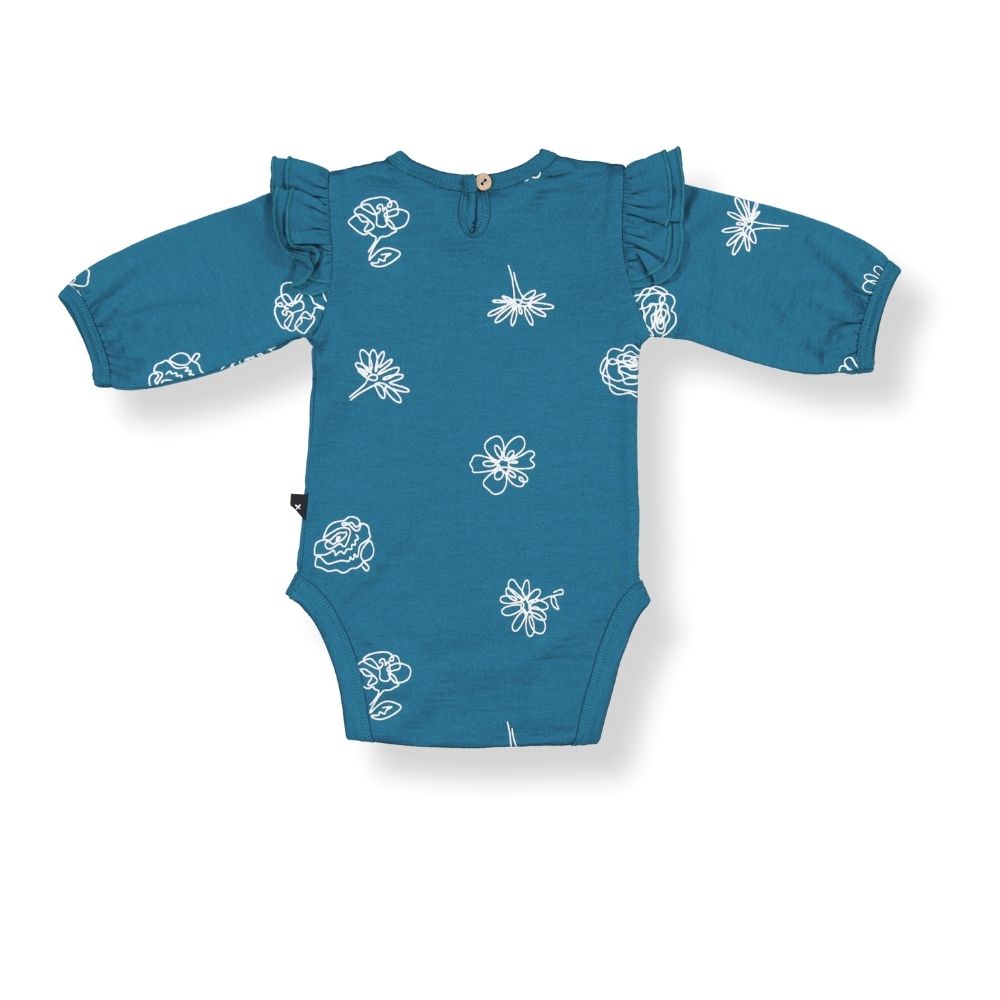 Luna Bodysuit · Jade Wildflower · 3-6 months
