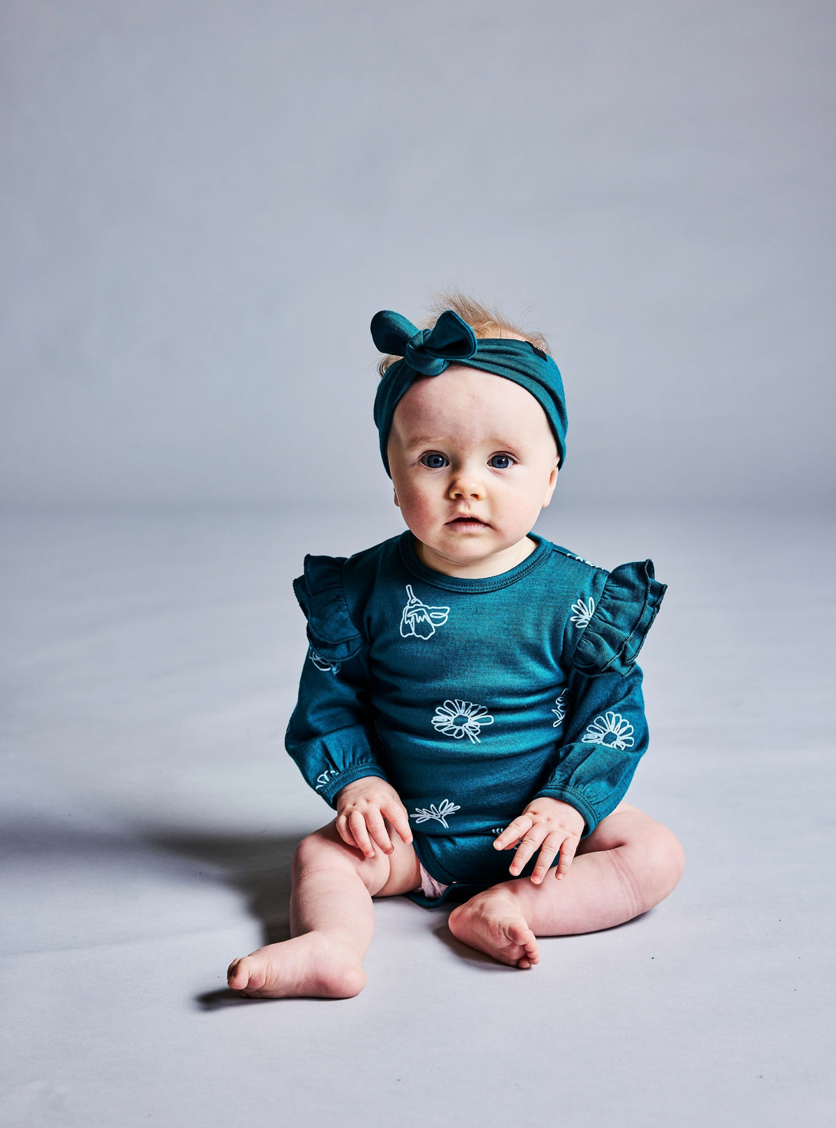 Luna Bodysuit · Jade Wildflower · 3-6 months