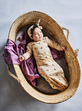 Newcomer Baby Gown · Wheat Marle Fruit'n'Veg · 0-3 months