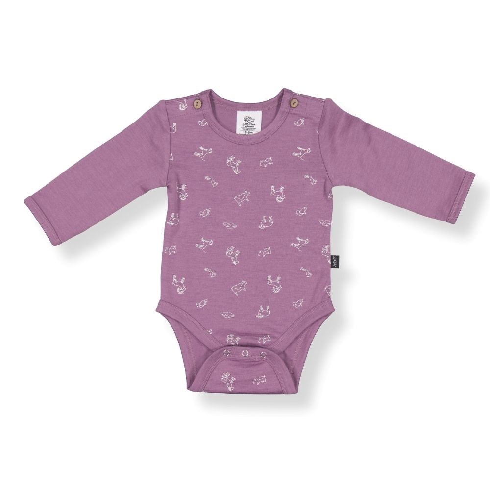 RILEY BODYSUIT - Mauve Animal