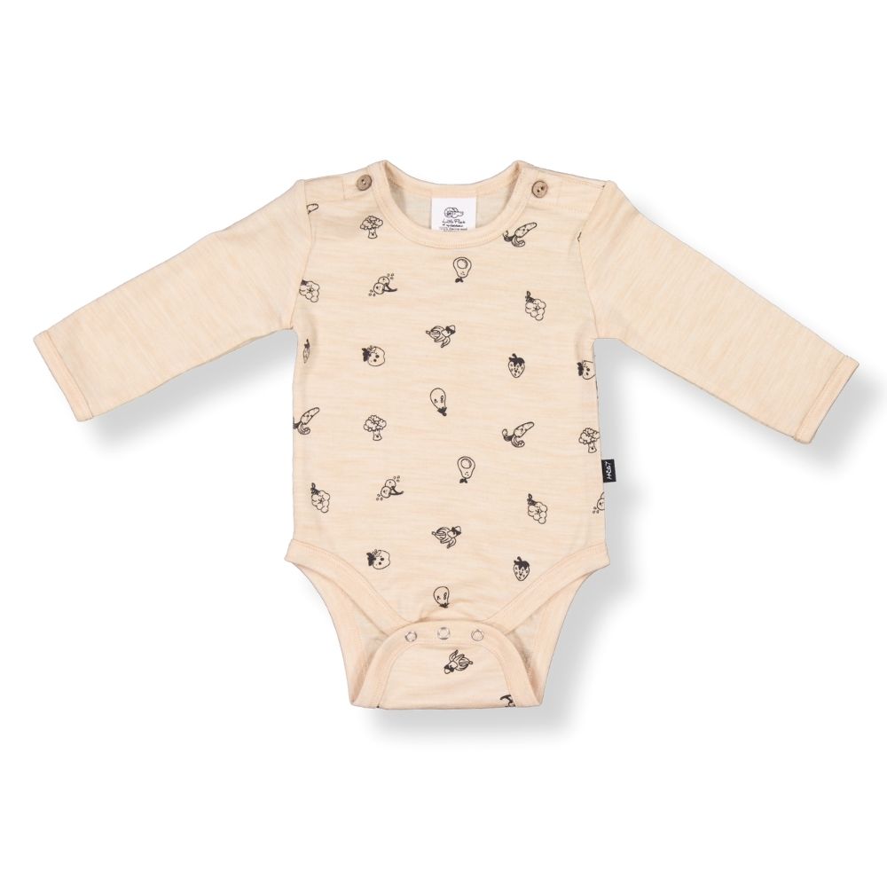 RILEY BODYSUIT - Wheat Marle Fruit'n'Veg