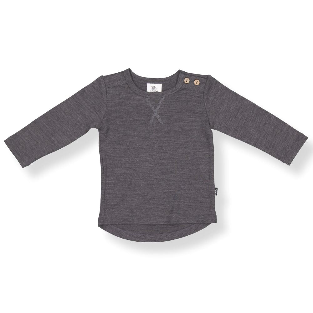 WYATT LONGSLEEVE TEE - Iron Marle