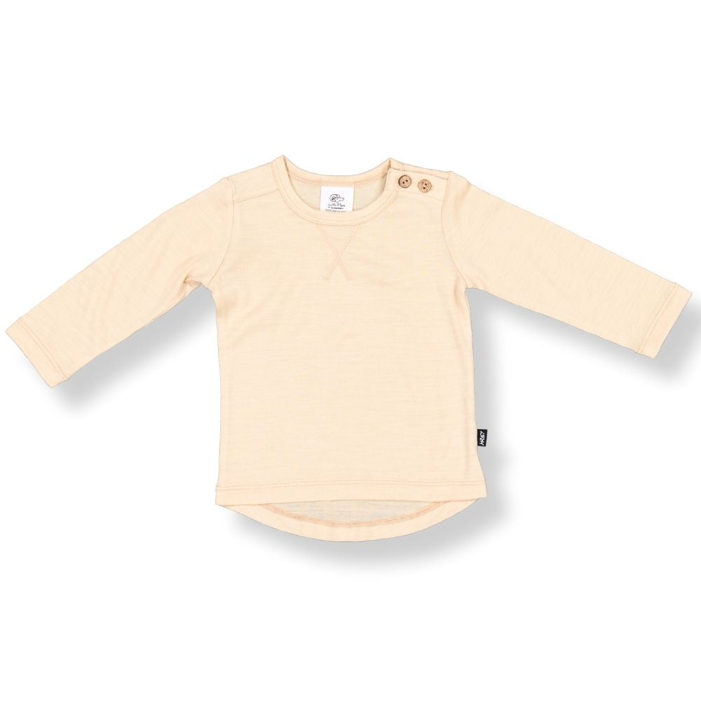 WYATT LONGSLEEVE TEE -  Wheat Marle