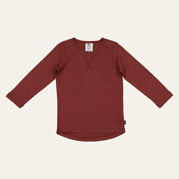 Wyatt Longsleeve Top, Currant