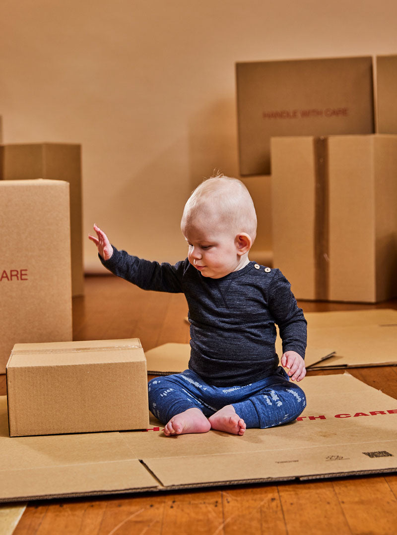 Wyatt Longsleeve Top, Charcoal Marle