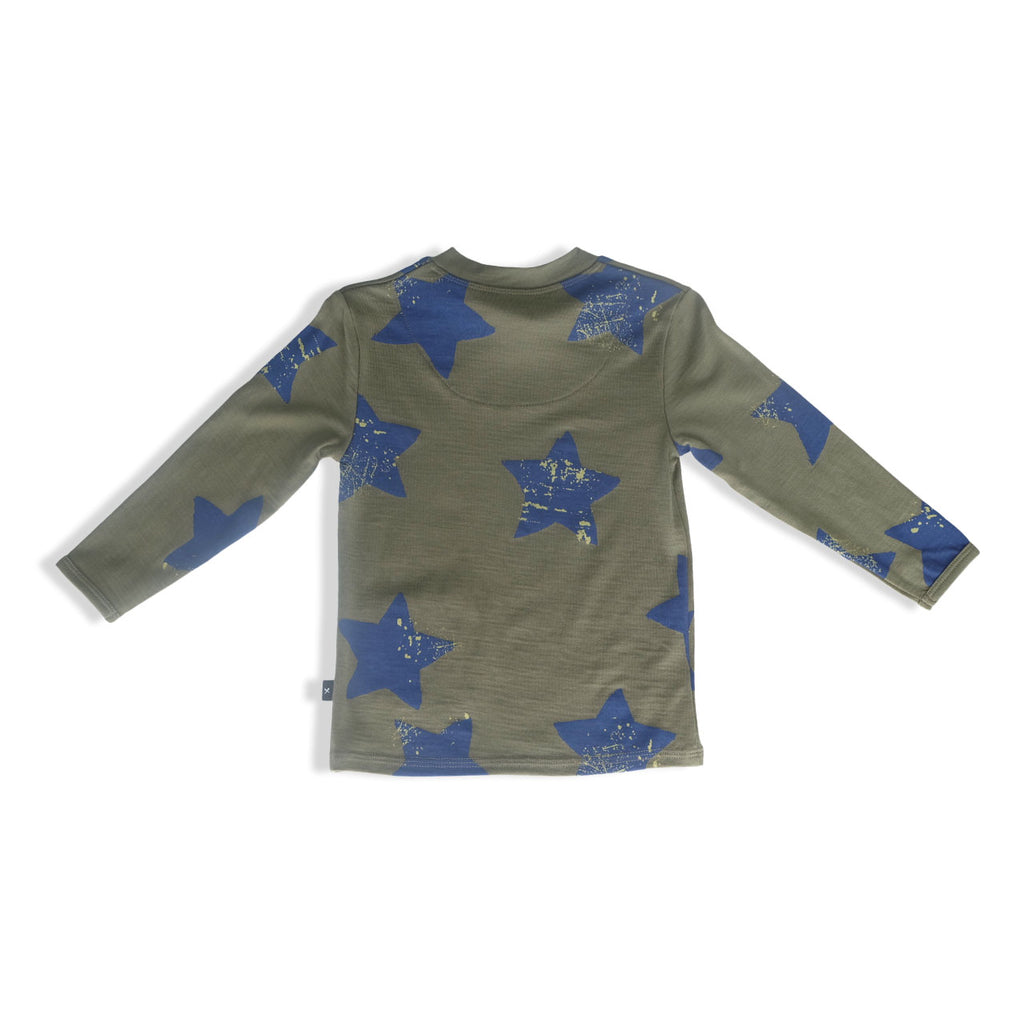 Lincoln Thumbhole Top, Sage Stars