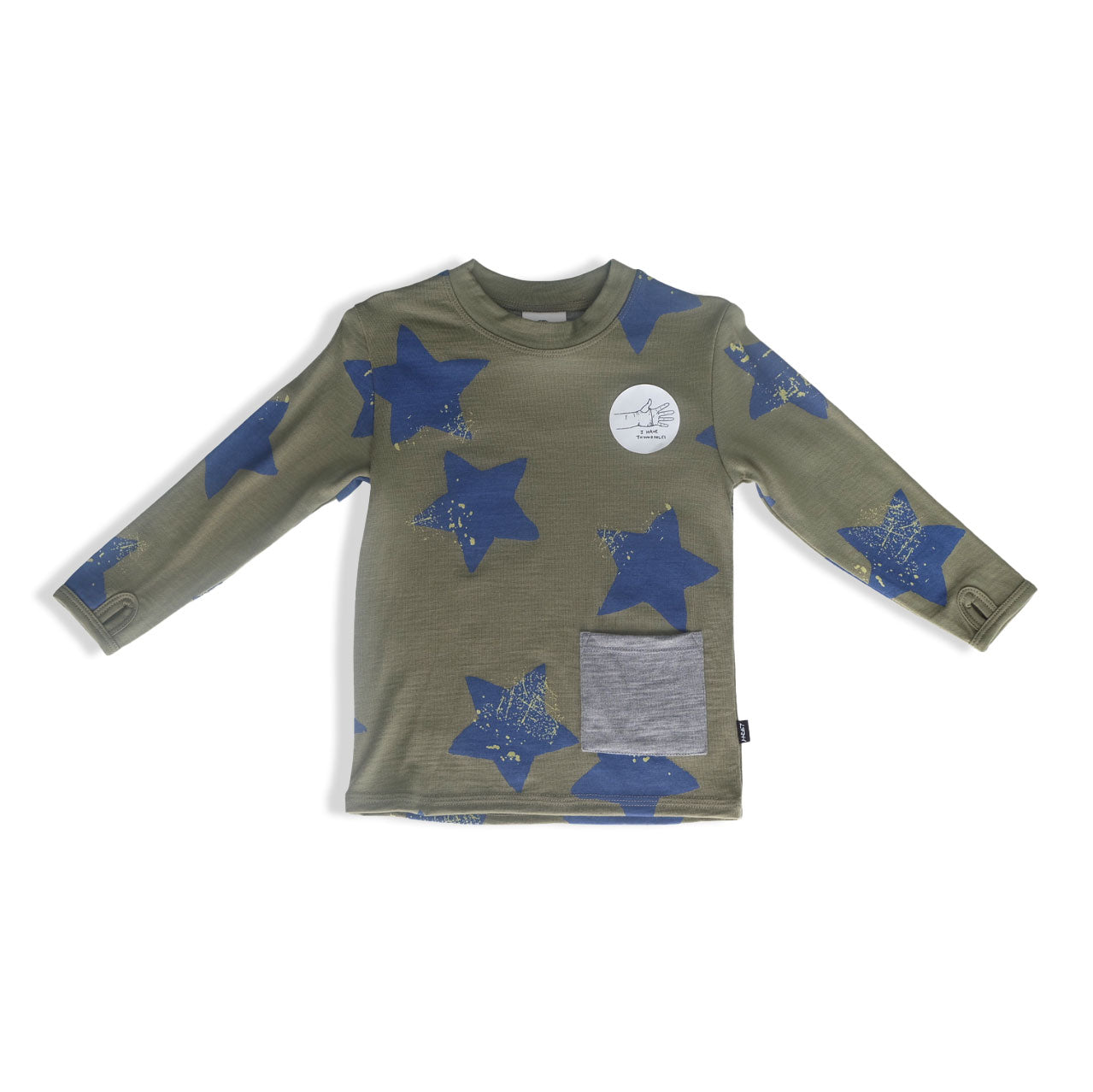 Lincoln Thumbhole Top, Sage Stars