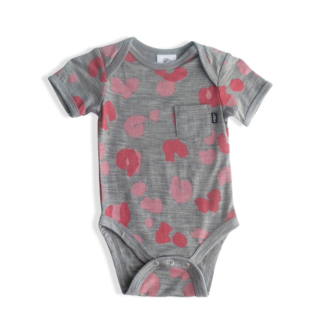 Ezra Shortsleeve Bodysuit, Ash Marle Roar