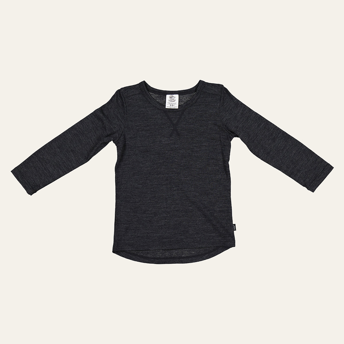 Wyatt Longsleeve Top, Charcoal Marle